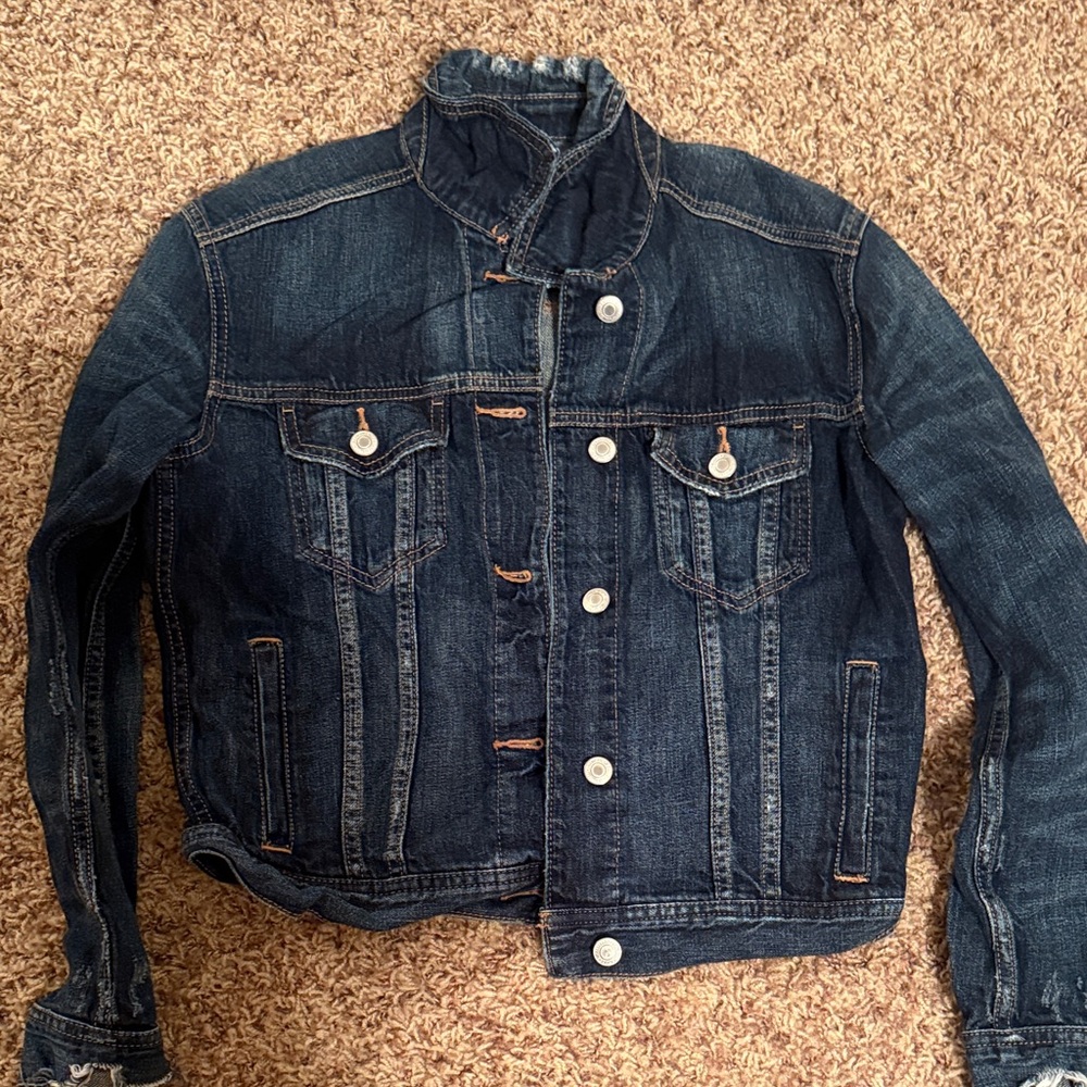 American Eagle Outfitters Dark Blue Jean Jacket